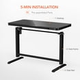 thumbnail image 4 of FlexiSpot 48" W Ergonomic Home Office Height Adjustable Standing Desk Tempered Glass Top, Black, 4 of 8