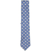 Altea Milano Men's Navy / White Brown Gold Silk and Wool Rounded Crosses Necktie - One Size