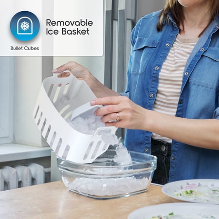 Ionchill Quick Cube Ice Machine, 26lbs/24hrs Portable Countertop Bullet Cubed Ice Maker
