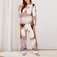 thumbnail image 2 of Fotbe Cartoon Guinea Pig Conjunto de Pijama de Manga Larga para Mujer con Estampado, Ropa de Dormir de 2 Piezas, Conjunto de Casa Suave y Cómodo con Bolsillos-Large, 2 of 7