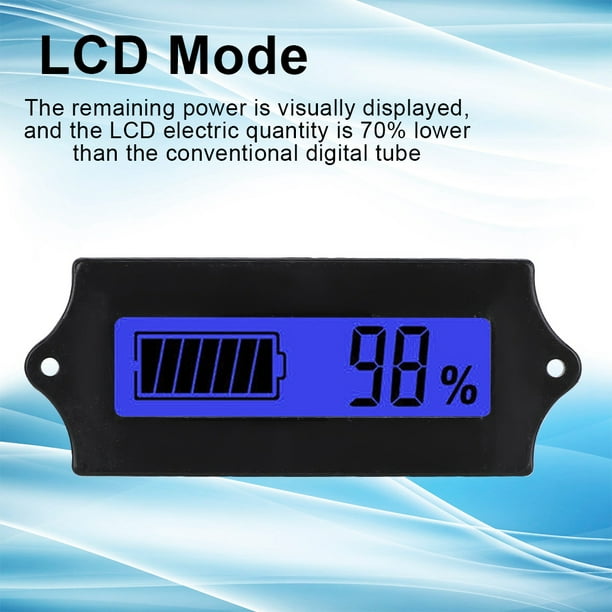 Batería 12-84V GY-6G Energía De La Batería Pantalla Digital LCD Voltímetro Del Medidor De Voltaje Con Alarma De Luz