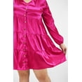 thumbnail image 4 of Vestido de satín Roman Fashion Tallas Extras 1250 Fiusha Fucsia 36, 4 of 6