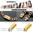 thumbnail image 2 of Gold Dog Chain Collar Metal Chain Collar with Design Secure Buckle, 18K Miami Cuban Link Chain 15MM Strong Heavy Duty Chew Proof Walking Collar 20inch, 2 of 4