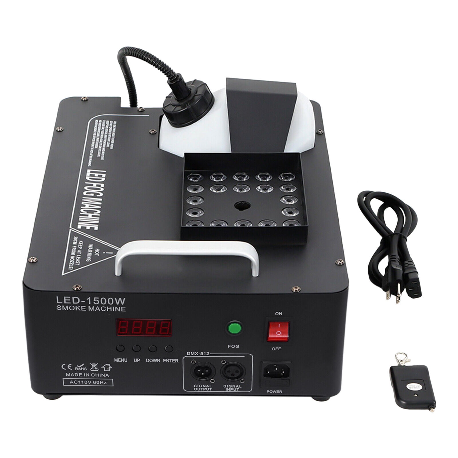 110v 1500w RGB 24 LED Light Stage Fogger Thrower Effect Disco Fog Smoke Machine