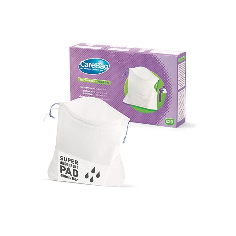 The Original Carebag Vomit Bag with Super Absorbent Pad, 60 Count (3