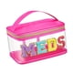 thumbnail image 2 of Bolso de cosméticos con purpurina de PVC, bolsa de cosméticos con cremallera, bolsa organizadora de maquillaje transparente para eventos deportivos de Rosa, 2 of 10