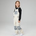 thumbnail image 6 of HCNTES Children's Waterproof Snow Bibs Toddler Adjustable Strap Overalls Warm Winter Ski Pants for Outdoor Play(White,6-7 Years), 6 of 8