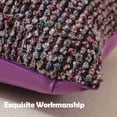 thumbnail image 3 of Striped Throw Pillow Covers 18x18 Set of 2 Colorful Purple Textured Boucle Chic Morden Boho Accent Farmhouse Square Decorative Couch Pillow Covers for Home Decor Bed Sofa Living Room, 3 of 6