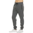 thumbnail image 2 of 2 Pack Mens Sweatpants Fleece Lined with Zipper Pockets and Drawstring Joggers Pants Casual Solid Color Elastic Waisted Tapered Leg Athletic Workout Pant, 2 of 8