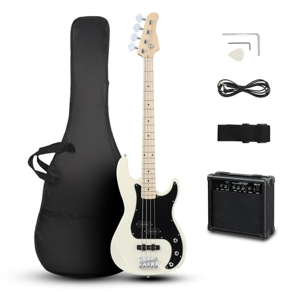 Kit de inicio para bajo Ktaxon de 4 cuerdas de tamaño completo con amplificador de 20 W