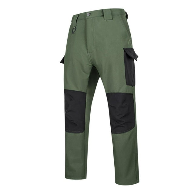 Leodye Pantalon Cargo Léger pour Homme Imperméable à Séchage Rapide Pantalon Tactique Extérieur Épais Pantalon de Randonnée Vert G(L)