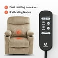 thumbnail image 2 of MCombo Small Triple Motor Power Lift Recliner with Adjustable Headrest for  Petitie Elderly, Fabric, Beige, 2 of 9