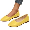 thumbnail image 4 of Eltusu Women Flat Shoes, Casual Slip on Comfy Pointy Toe Office Shoes Yellow Size 7, 4 of 6