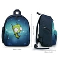 thumbnail image 2 of Invader Zim Backpack Lightweight School Bags Bookbag Travel Hiking Camping Daypack, 2 of 6