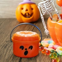 Konghyp Halloween Mini Bucket Set, Colorful Miniature Pumpkin Buckets for Decorations, Trick-or-Treat Candy Holders, Party Favors, Tabletop Centerpieces, DIY Halloween Crafts