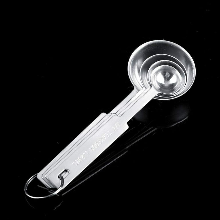 Stainless Steel Measuring Spoons Set of 4 Piece Including 1/10 tsp