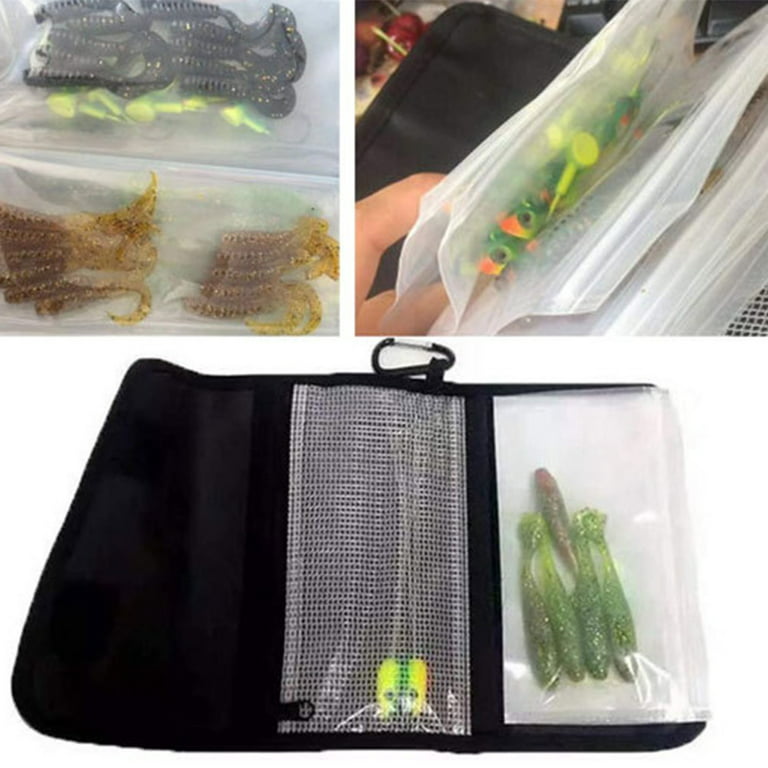 Mosiee Fishing Lure Storage Wallet Waterproof Soft Bait Case Fishing Tackle  Bag 