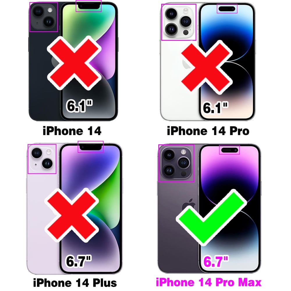 Compatible with iPhone 14 Pro Max 6.7 inch Zipper Wallet Phone Case Tempered Glass Screen Protector Crossbody Lanyard Strap Flip Card Holder Slot Cell Cover for iPhone14promax i14 P14Max Women Green