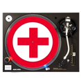thumbnail image 2 of Red Cross Circle - 12" GLOW DJ Slipmat (glows under black light), 2 of 2