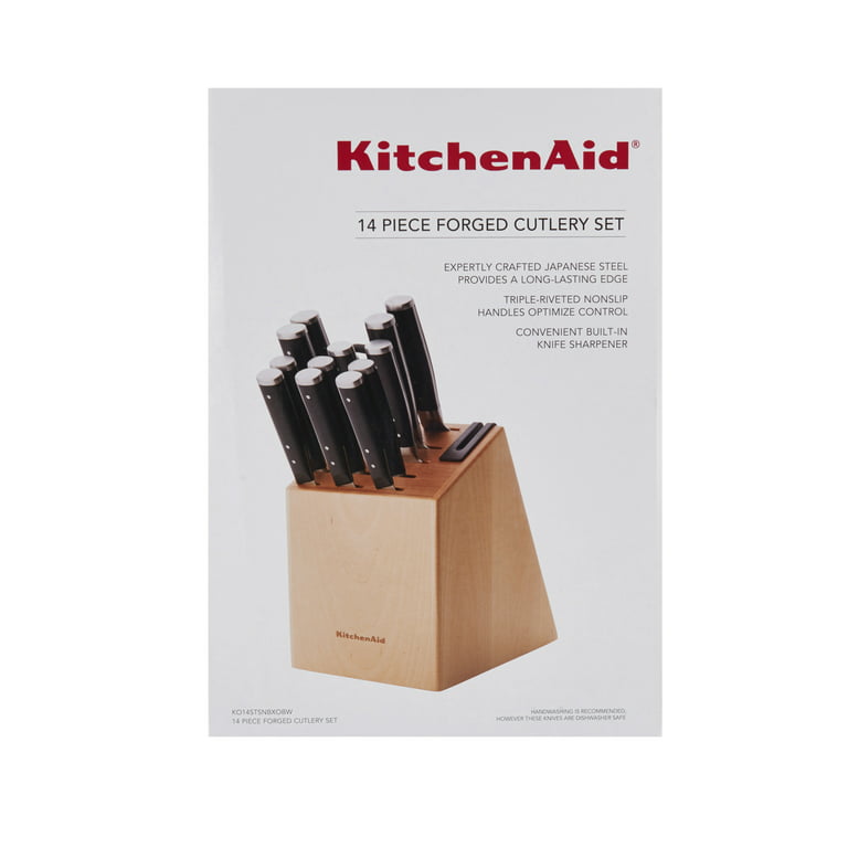 KitchenAid KKFTR14SL Classic Forged 14-Piece Triple Rivet Cutlery Set