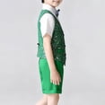 thumbnail image 7 of Miluxas Boy Suits Slim Fit Tuxedo for Boys Sequin Suit Set for Kids formal Wedding Party Outfit Green 9 -10Years, 7 of 7