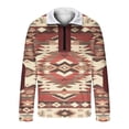 thumbnail image 4 of WEIWEN Quarter Zip Sweatshirt for Women Trendy 2026 Sherpa Western Aztec Fall Outfits Womens Sweaters Dressy Casual Long Sleeve Collared Zip Up Jackets Watermelon Red, L, 4 of 7
