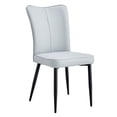 thumbnail image 6 of Dining Chairs Set of 2, Side Dining Room Chairs, Kitchen Chairs with PU Leather Padded Seat, High Back & Metal Feet, Chairs for Dining Room, Kitchen, Living Room, Light Gray, 6 of 7