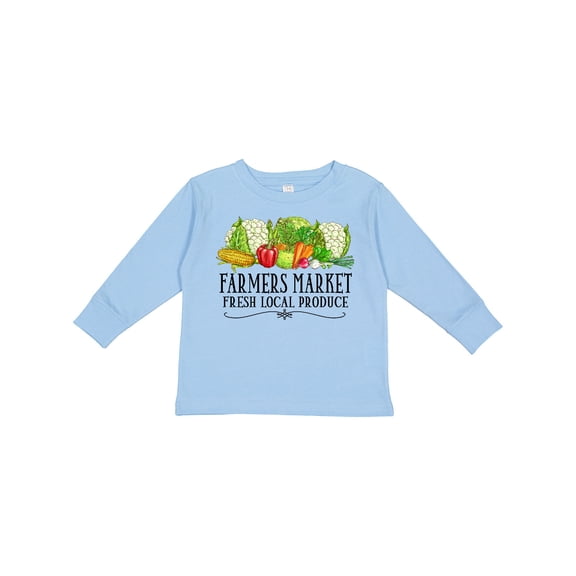 Inktastic Farmers Market Fresh Local Produce Boys or Girls Long Sleeve Toddler T-Shirt