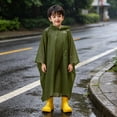 thumbnail image 4 of Kids Thickened Cloak Raincoat, Reusable Waterproof Children's Rain Poncho with Adjustable Hood, EVA Toddler Rain Cape for School, Camping, Hiking, and Travel, 4 of 8