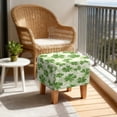 thumbnail image 4 of SCRAWLGOD St. Patrick's Day Shamrock Pattern Green Beige Ottoman Cover Square Stretch Ottoman Slipcovers Soft Storage Foot Rest Cover Washable Footrest Stool Slipcover with Elastic Bottom, 4 of 7
