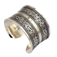 thumbnail image 4 of jiaroswwei Bohemian Flower Engraving Open Bangle Carved Cuff Bracelet Women Jewelry Gift, 4 of 7