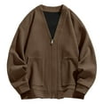 thumbnail image 1 of Pisexur Veste d'Hiver pour Hommes Mode Veste Décontractée Sans Capuche à Manches Longues Manteau d'Hiver Coupe-Vent Veste de Réchauffement, 1 of 5