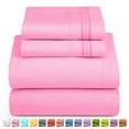 thumbnail image 4 of Twin Sheet Set, Hotel Luxury 1800 Bedding Sheets & Pillowcases, Extra Soft Cooling Bed Sheets, Wrinkle, Fade, Stain Resistant, 3 Piece, 4 of 7