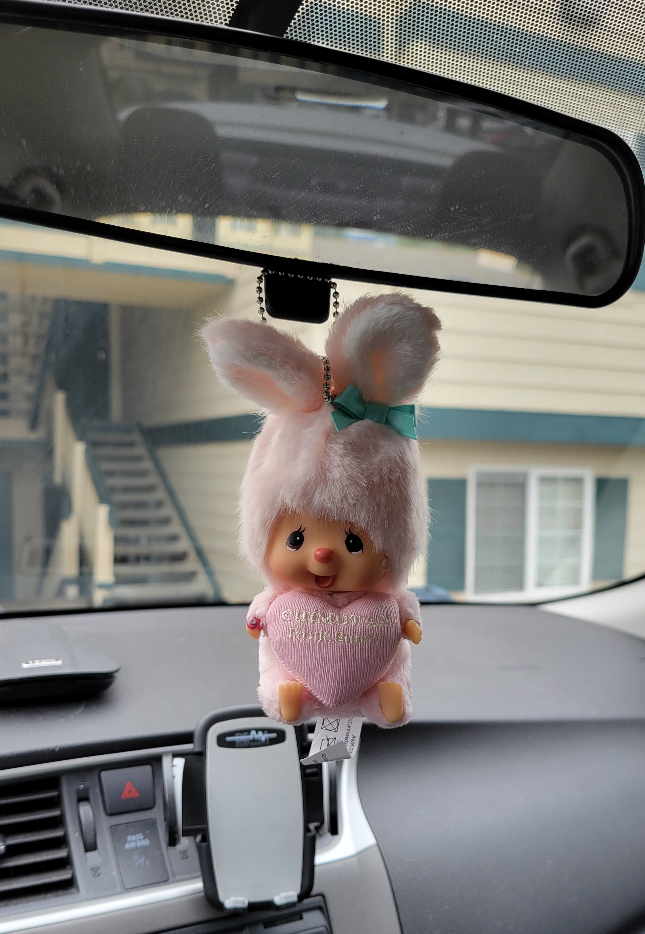 Soft Toy Monchhichi's Friend Chimutan Pink Bunny Rabbit Keychain
