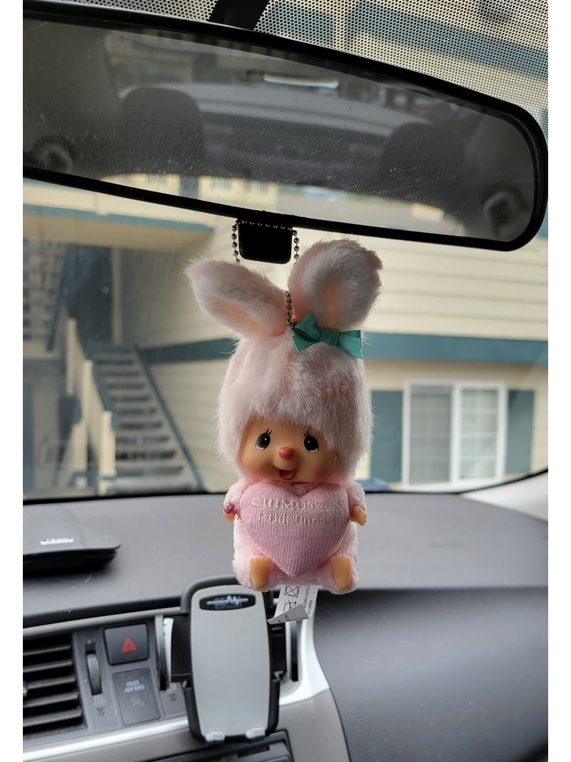 Soft Toy Monchhichi's Friend Chimutan Pink Bunny Rabbit Keychain