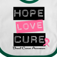 thumbnail image 4 of Inktastic Breast Hope Love Cure Boys or Girls Baby Bib, 4 of 4