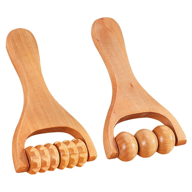 ColoMX 2 uds rodillo trasero rodillo de masaje portátil rodillo de masaje muscular masajeador de suela de pie masajeador Manual