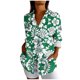 thumbnail image 3 of Camisas de Cuello de la Tripulación de Manga Corta para las Mujeres Estilo Hawaiano No Estructurado Impreso Cuello Acampanado Blusa de Manga Larga Camisas de Cuello de la Tripulación de Manga Larga p, 3 of 6