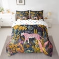 thumbnail image 2 of Castle Fairy Pink Leopard Twin Bedding Sets,Boho Starry Sky Bedding Comforter Set, 2 of 8