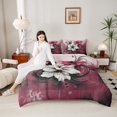 thumbnail image 4 of Castle Fairy Vintage Flower Comforter Set, Queen, 3-Piece, 4 of 8