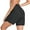 Black3, variant on Women's High Waisted Swim Shorts with Pockets UV Sun Protection Board Shorts