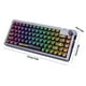 thumbnail image 3 of Teclado mecánico K75 Hot Swap RGB 82 teclas Teclado con cable (negro transparente) Ndcxsfigh Para estrenar, 3 of 6