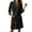 01_Black, variant on HNMKIU Women's Plus Size Lightweight 3/4 Sleeve Robe Knee Length Bathrobe Women's Sleepwear for Spa and Home 02_White,XXXL