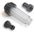 thumbnail image 1 of Vattenfilter med plug-in anslutningar - för högtryckstvätt, trädgårdspump, trädgårdsbevattning, husbil - 3/4 tums anslutning - kompatibel,, 1 of 5