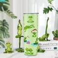 thumbnail image 2 of Frog Mushroom Tumbler With Lid and Straw Stainless Steel 20oz Frog Skinny Tumbler Insulated Mushroom Cup Frog Mushroom Mug Water Bottle Travel Tumbler Frog Mushroom Gifts for Women, 2 of 6
