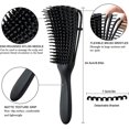 thumbnail image 3 of 2 Pieces Detangling Brush for Afro America/African Hair Textured 3a to 4c Kinky Wavy/Curly/Coily/Wet/Dry/Oil/Thick/Long Hair, Knots Detangler Easy to Clean (Black, Green), 3 of 4