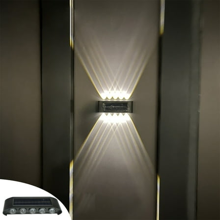 Aihimol Solar Wall Lanterns Outdoor Solar Powered Sconce Lights Wall Mount Vintage Outdoor Wall Lantern Lamp For Garden Patio Garage Front Door