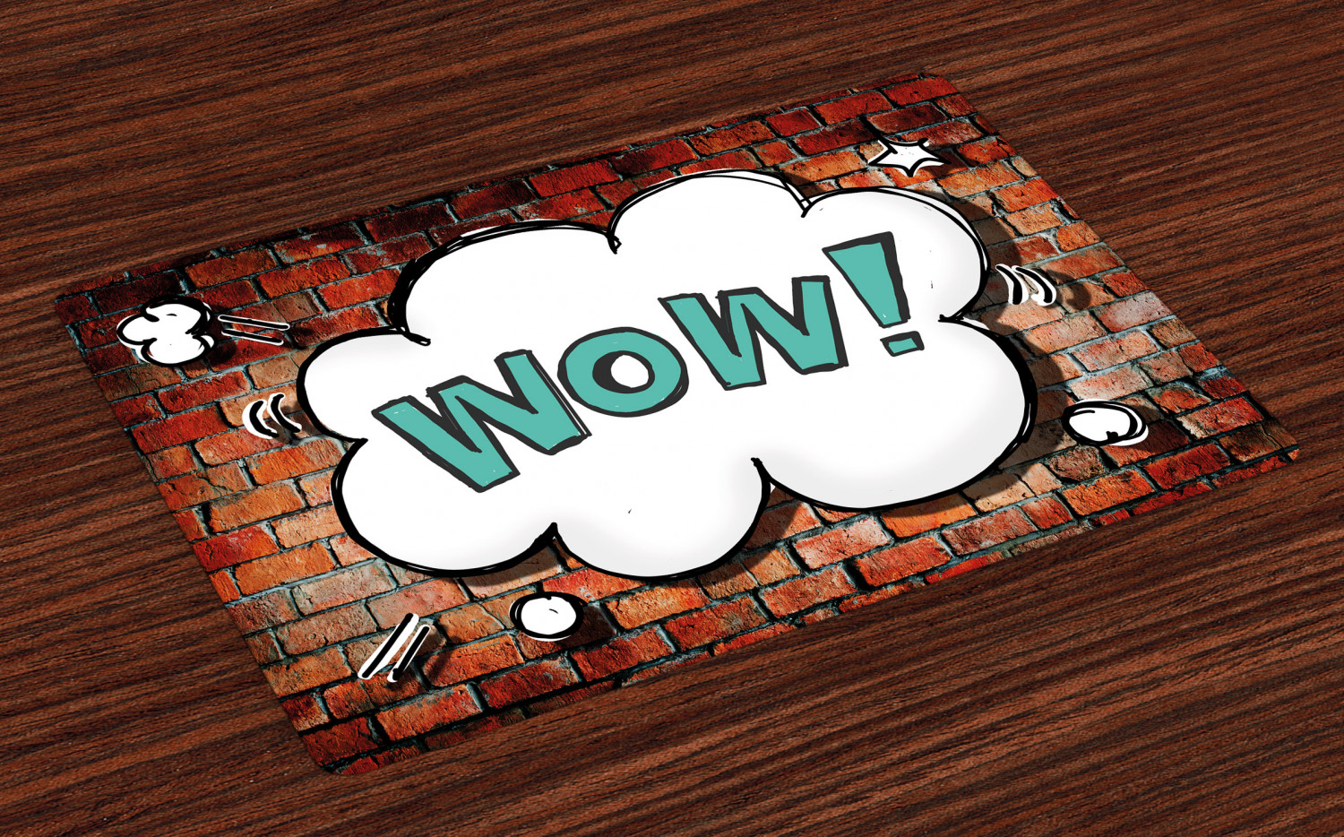 Brick Wall Placemats Set of 4 Red Cracked Brick Wall ...