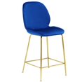 thumbnail image 1 of Best Master Tabouret de Comptoir en Velours Preston 24 Pouces Bleu (Ensemble de 2), 1 of 2