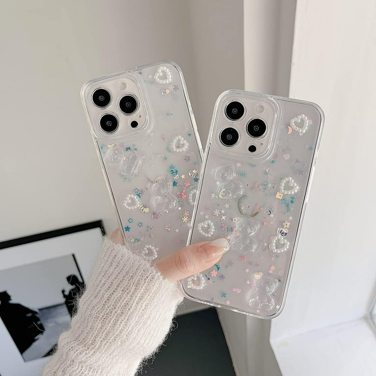 Custodia Glitter Vauki Per IPhone XR Con Cordino Tracolla – Trasparente Con Paillettes, Antiurto, PC Case Nero